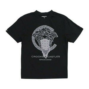 Mens Crooks Castles Greco Medusa Graphic T-shirt White Mens Crooks Castles Greco Medusa Graphic T-shirt White